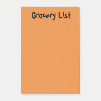 Bloco De Notas Grocery List Orange Sticky Notes