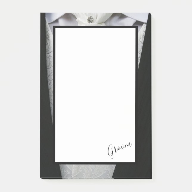 Bloco De Notas Groom Tuxedo (Frente)
