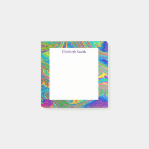 Bloco De Notas Groovy Marbled despejado com tinta