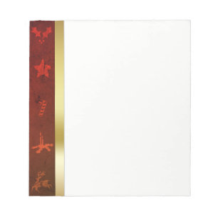 Bloco De Notas Grungy Vintage Dourado Natal