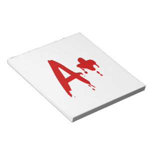 Bloco De Notas Grupo Sanguíneo A+ Hospital #Horror Positivo