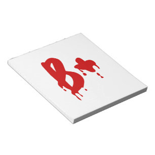 Bloco De Notas Grupo Sanguíneo B+ Hospital #Horror Positivo