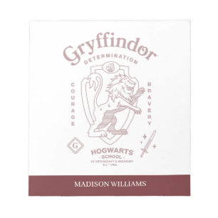 Bloco De Notas GRYFFINDOR™ Determinação Coragem Bravura Brasão