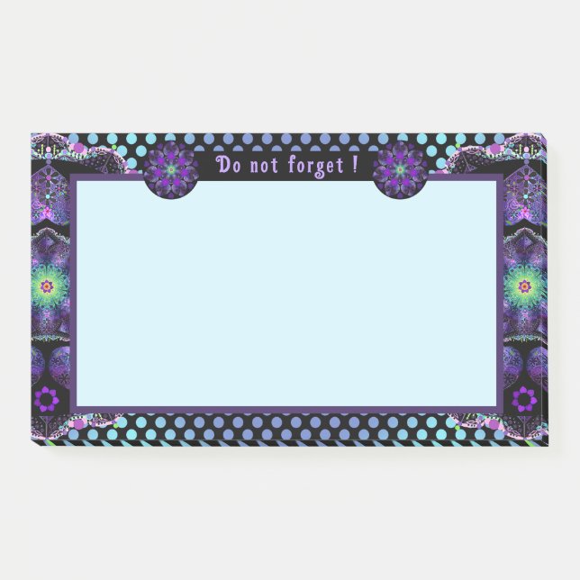 Bloco De Notas Guarda-chuva e corações roxos .7 (Frente)