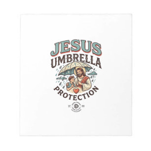 Bloco De Notas Guarda-Chuva Jesus Proteção Guarda-Chuva Jesus Pro