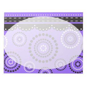 Bloco De Notas Guarnição ARTdeco preto branco + sua cor de fundo