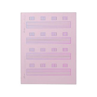 Bloco De Notas Guitar Tab Paper – Printable Tablature Template