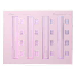Bloco De Notas Guitar Tab Paper – Printable Tablature Template