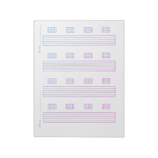 Bloco De Notas Guitar Tab Paper – Printable Tablature Template