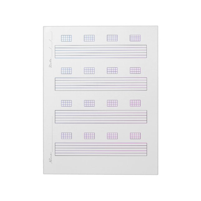 Bloco De Notas Guitar Tab Paper – Printable Tablature Template (Invertido)