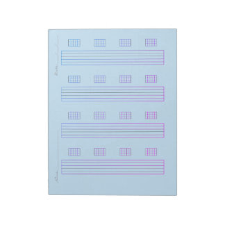 Bloco De Notas Guitar Tab Paper – Printable Tablature Template