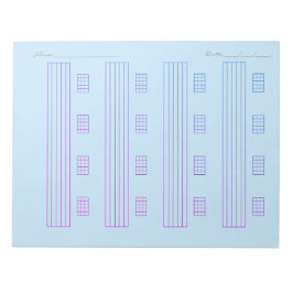 Bloco De Notas Guitar Tab Paper – Printable Tablature Template