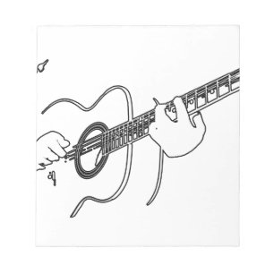 Bloco De Notas guitarra acústica