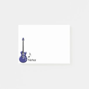 Bloco De Notas Guitarra Azul