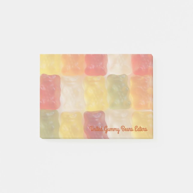 Bloco De Notas Gummy Bear Comedores Unidos - Painel de Notas de P (Frente)