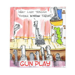 Bloco De Notas GunPlay Desenho Engraçado
