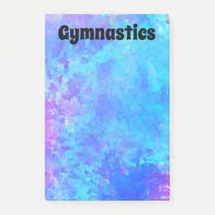 Bloco De Notas GYMNASTICS azul e roxa