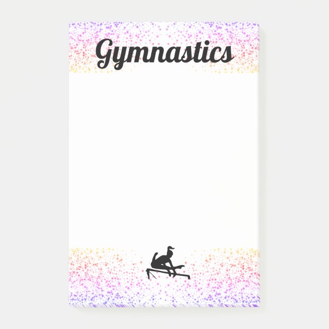 Bloco De Notas GYMNASTICS STATIONERY - Notas de Posto 4"x 6" (Frente)