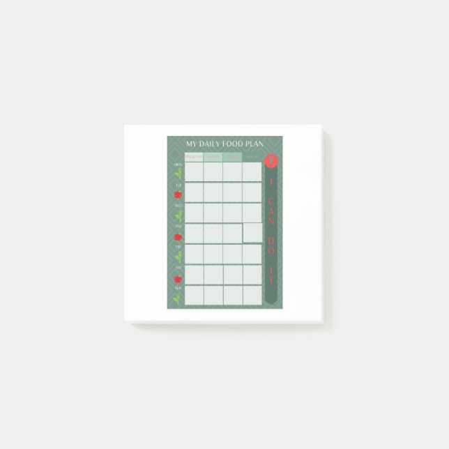 Bloco De Notas Hábit Tracker Planner Notepad Perda Diária (Frente)
