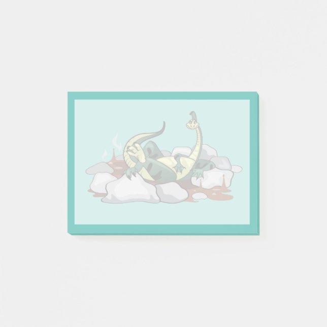 Bloco De Notas Hadrosaurus Relaxando Em Uma Jacuzzi. (Frente)