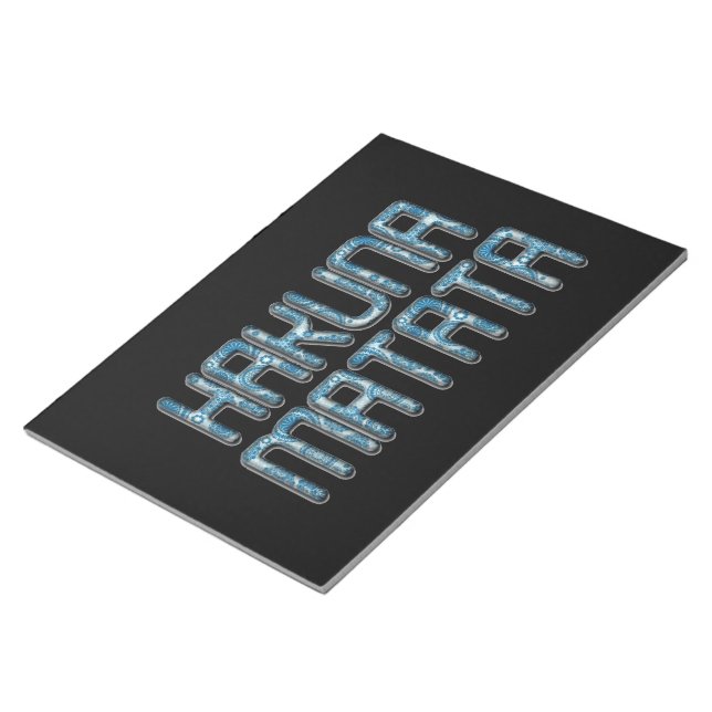 Bloco De Notas Hakuna Matata 3D Art Impressão (Inclinado)