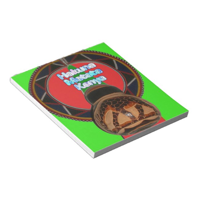 Bloco De Notas Hakuna Matata Kenya Art Impressão Personalizar Pro (Inclinado)