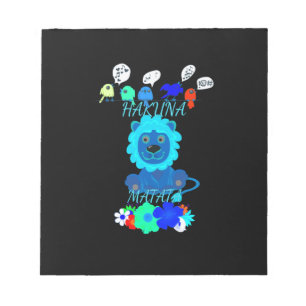 Bloco De Notas Hakuna Matata Lion Art Impressão