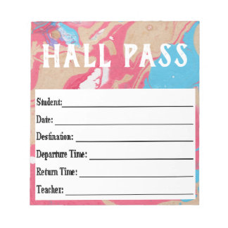Bloco de notas Hall Pass