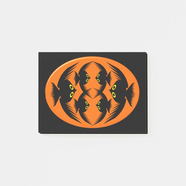 Bloco De Notas Halloween Crows Posta que anota Pad (Frente)
