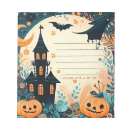 Bloco De Notas Halloween da Casa Assombrada