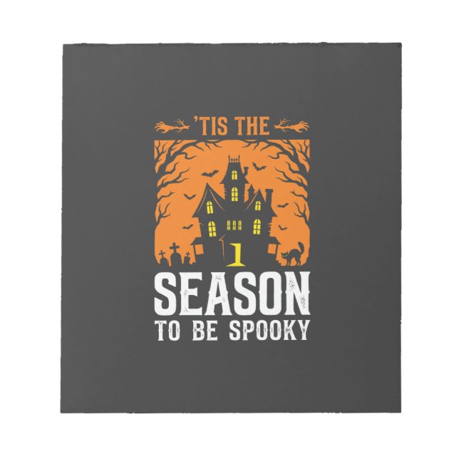 Bloco De Notas Halloween É A Época De Ser Assustador Design_1 (Frente)