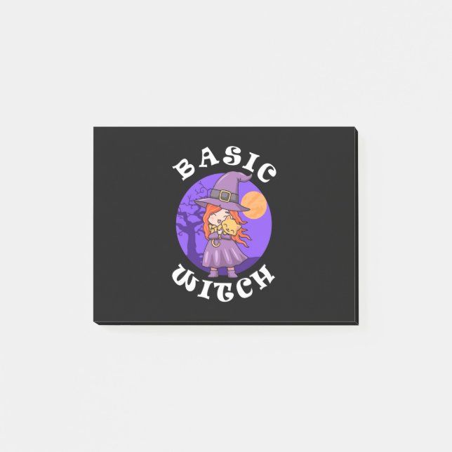 Bloco De Notas Halloween Gift | Bruxa Básica (Frente)