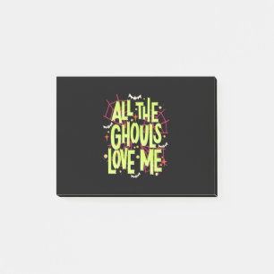 Bloco De Notas Halloween Gift Todos Os Ghouls Me Ama