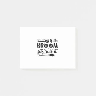 Bloco De Notas Halloween If The Broom Fits Ride It Birthday