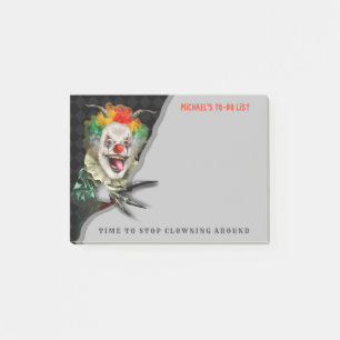Bloco De Notas Halloween, Palhaço Assustador, Personalizado De H