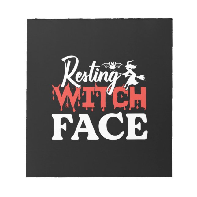 Bloco De Notas Halloween Resting Witce Facce Aniversário (Frente)