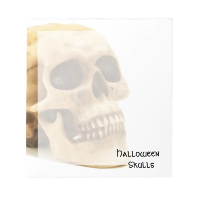 Bloco De Notas Halloween Skull Bone (Frente)