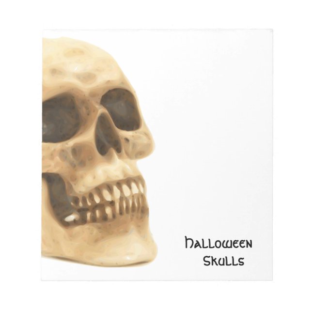 Bloco De Notas Halloween Skull Bone (Frente)