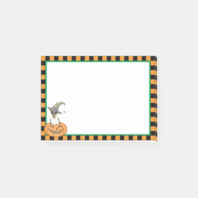 Bloco De Notas Halloween Smooth Collie (Frente)