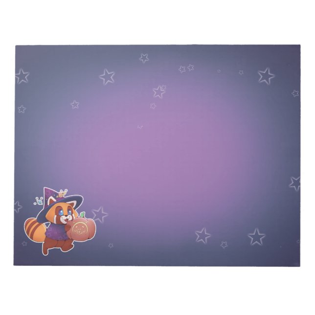 Bloco De Notas Halloween Space Panda (Frente)