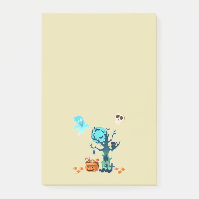 Bloco De Notas Halloween Spooky Ghosts Bats Skulls & Candy (Frente)
