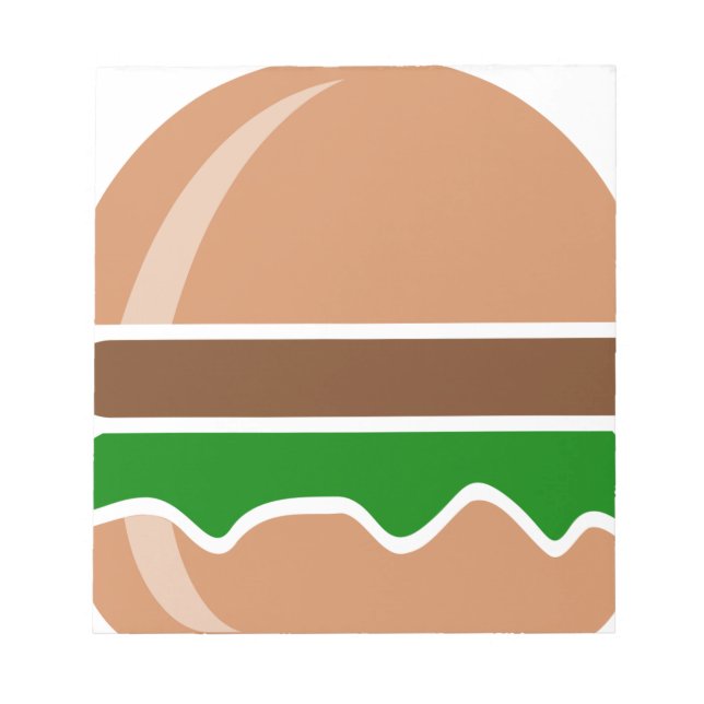 Bloco De Notas Hamburger comida rápida um sanduíche (Frente)