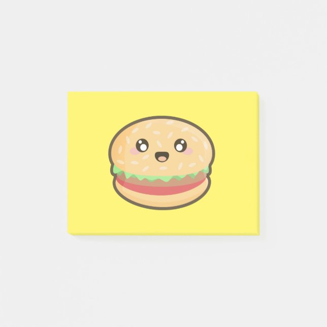 Bloco De Notas Hamburger de Kawaii (Frente)