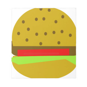 Bloco De Notas hambúrguer de comida rápida de comida de hambúr
