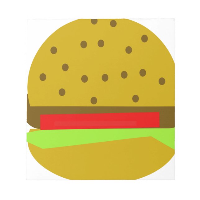 Bloco De Notas hambúrguer de comida rápida de comida de hambúrgue (Frente)