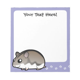 Bloco De Notas Hamster Anão Cartoon