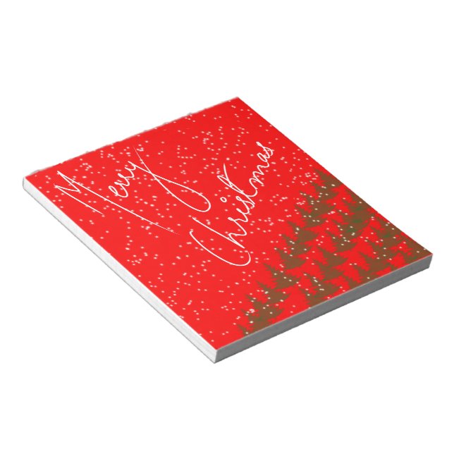 Bloco De Notas Hand-Drawn Merry Christmas (Inclinado)