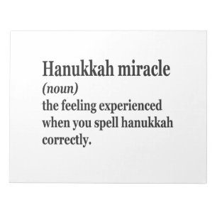 Bloco De Notas Hanukkah Miracle Engraçado Chanukah Definição Juda