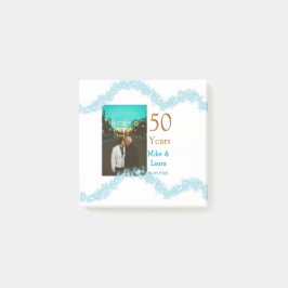 Bloco De Notas Happy 50th anniversary add couple name date weddin