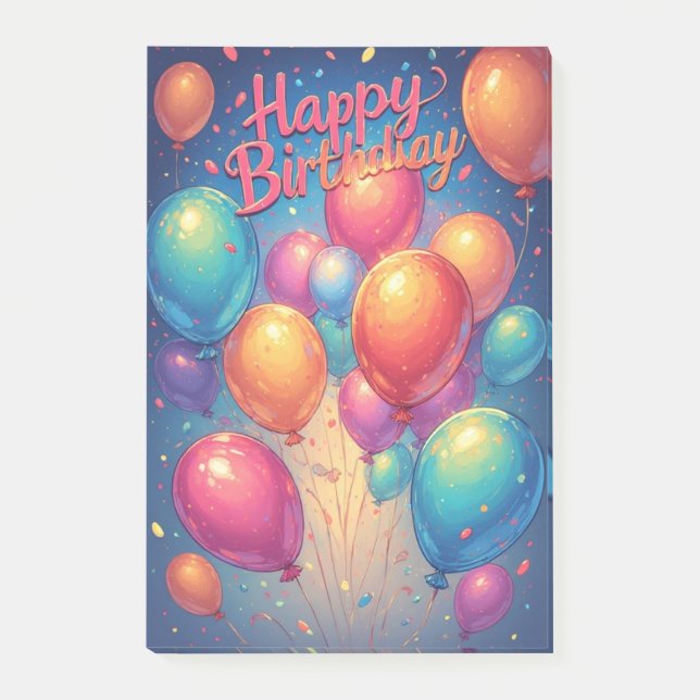 Bloco De Notas Happy Birthday Celebration Notes (Frente)